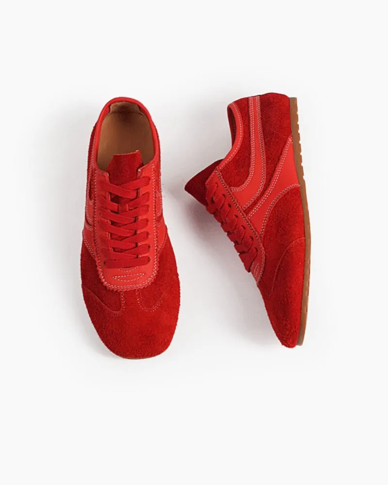Color Pop Retro Suede Nappa Leather Sneakers sold by Larosa product image thumbnail 3