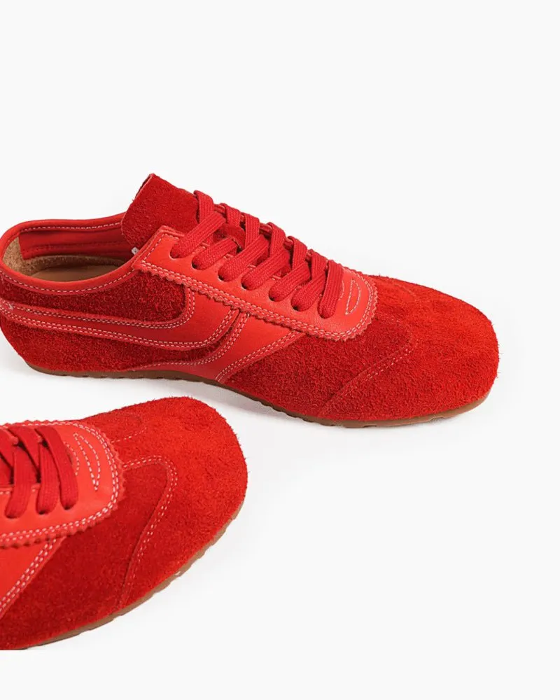 Color Pop Retro Suede Nappa Leather Sneakers sold by Larosa product image thumbnail 2