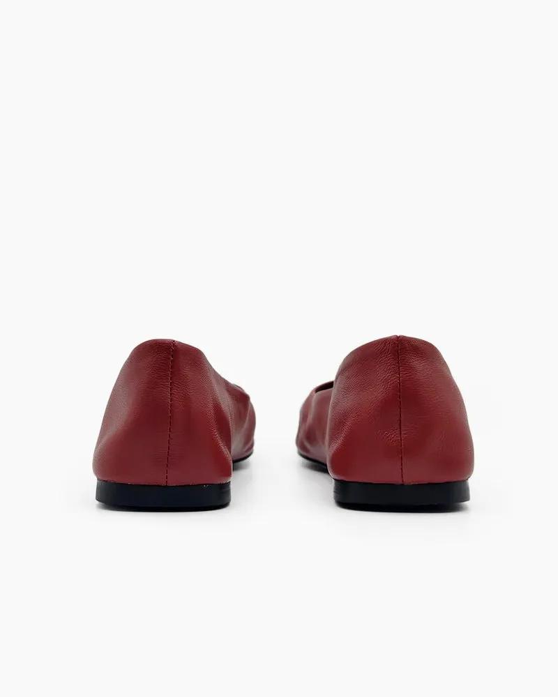 Square Toe Leather Slip-Ons Ballet Flats sold by Larosa product image thumbnail 3