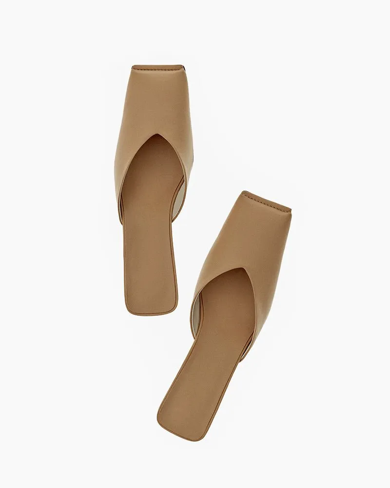 Minimalist Square Toe Low Heeled Mules sold by Larosa product image thumbnail 4