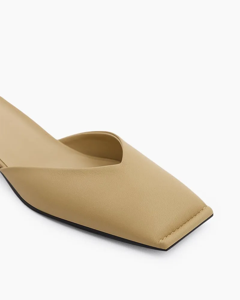 Minimalist Square Toe Low Heeled Mules sold by Larosa product image thumbnail 2