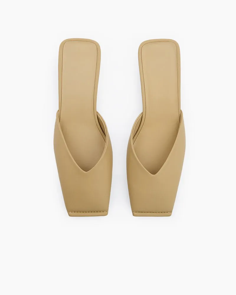 Minimalist Square Toe Low Heeled Mules sold by Larosa product image thumbnail 3