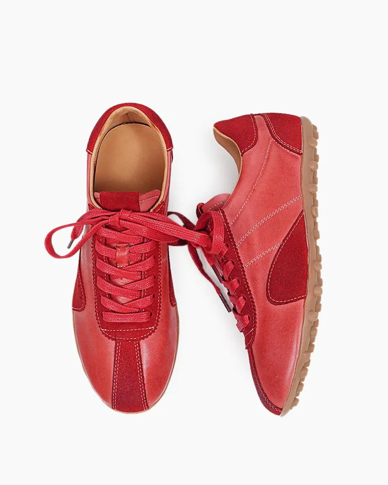 Retro Suede Nappa Leather Textured Sole Sneakers sold by Larosa product image thumbnail 4