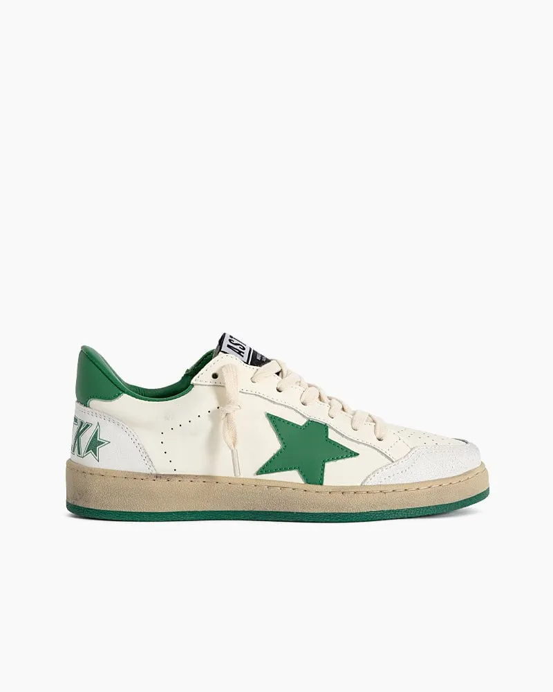 White Nappa Leather Sneakers with Green Good Luck Star sold by Larosa product image thumbnail 2