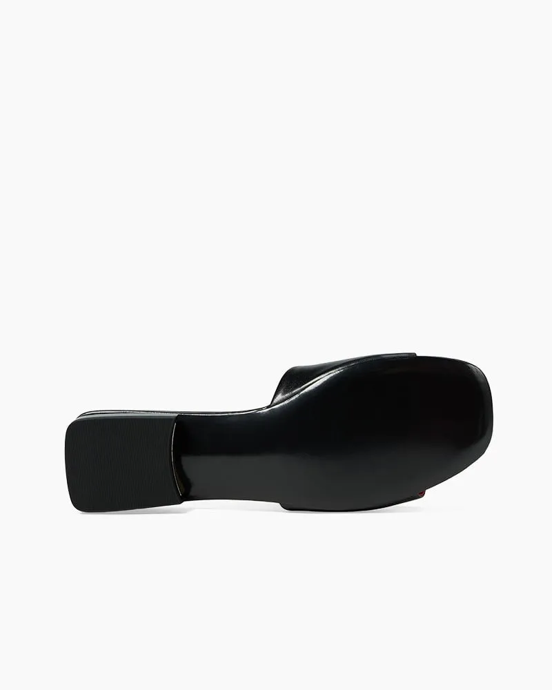 Gold Leaf Accent Black Flat Slide Sandals sold by Larosa product image thumbnail 4