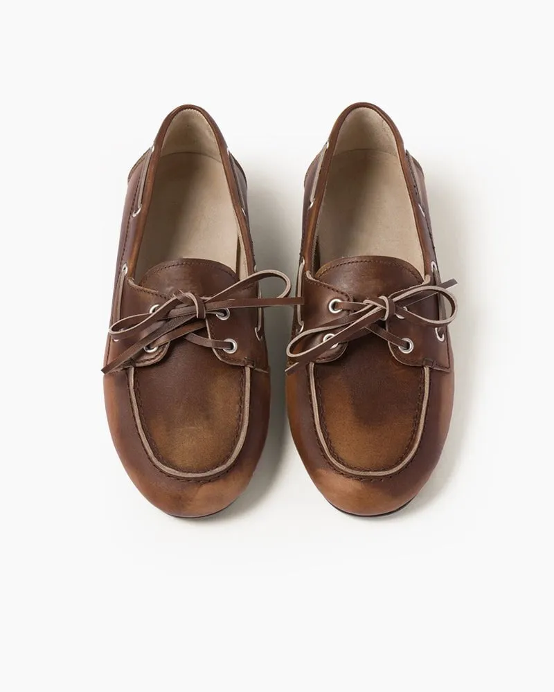 Women's Couture Unlined Leather Boat Shoes sold by Larosa product image thumbnail 3