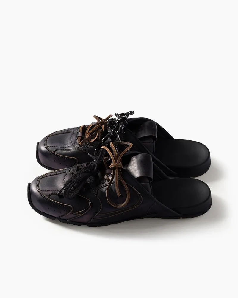 Leather Slip-On Dual-Tone Laces Mule Sneakers sold by Larosa product image thumbnail 3