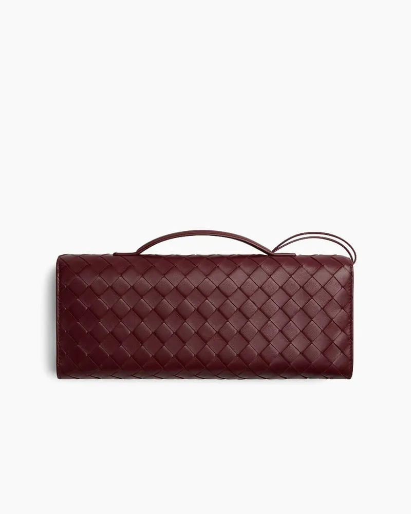 Woven Leather Clutch Elegant Purse Bag sold by Larosa product image thumbnail 4