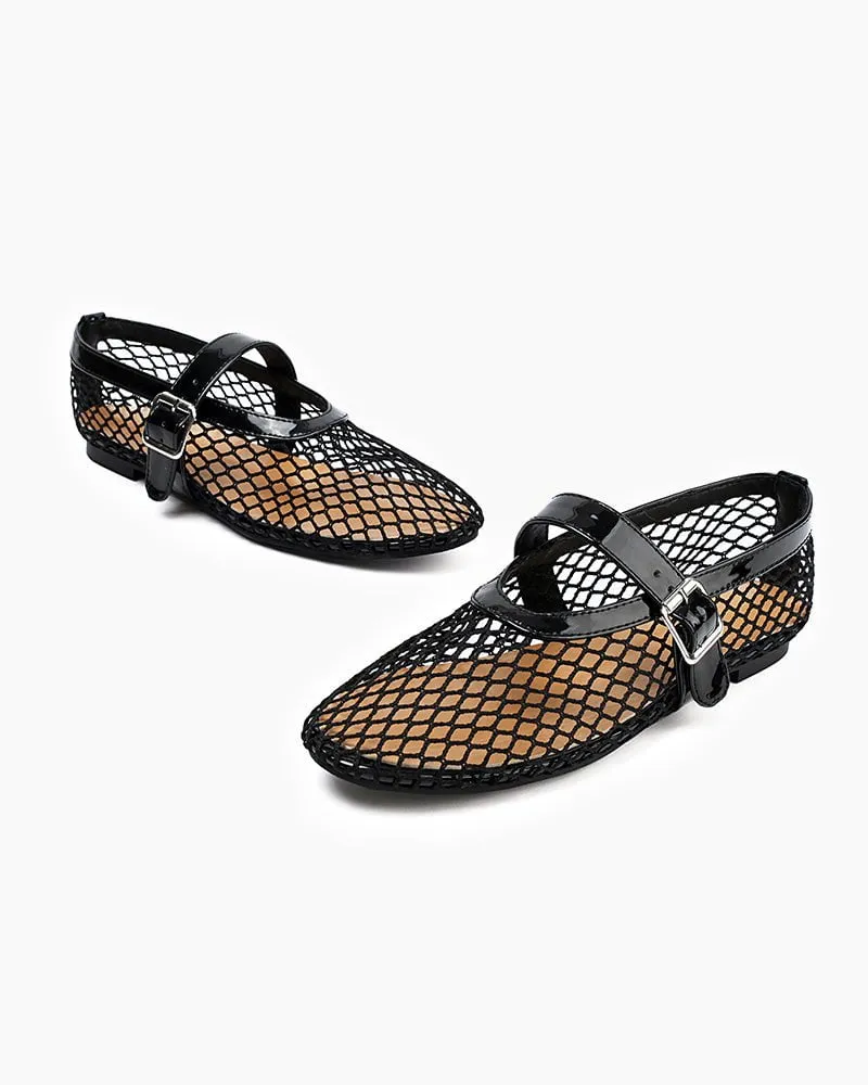 Mesh Mary Jane Flat Lightweight Sandals sold by Larosa product image thumbnail 3