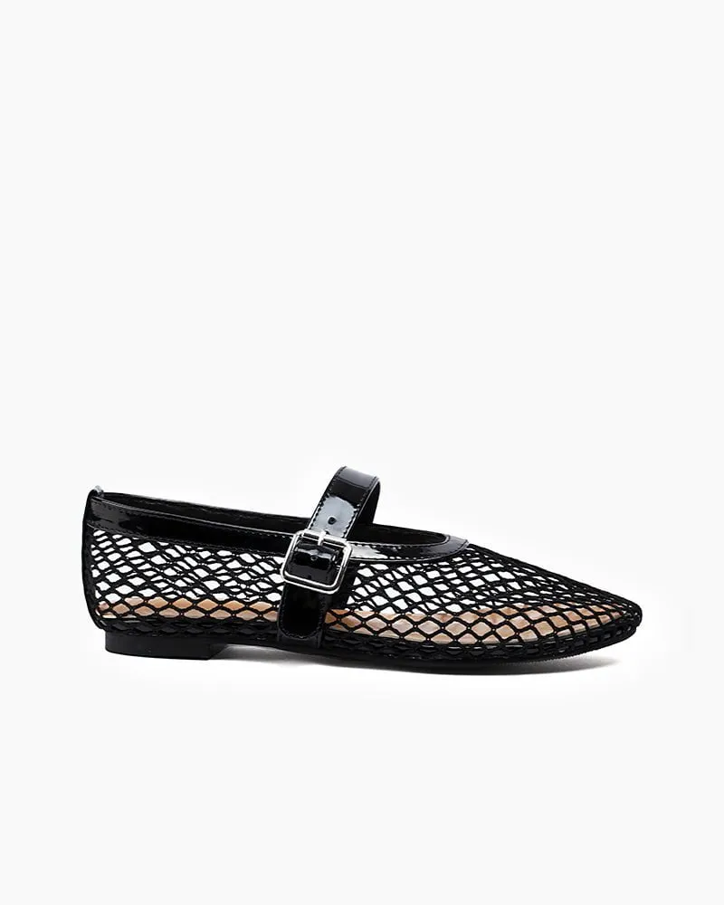 Mesh Mary Jane Flat Lightweight Sandals sold by Larosa