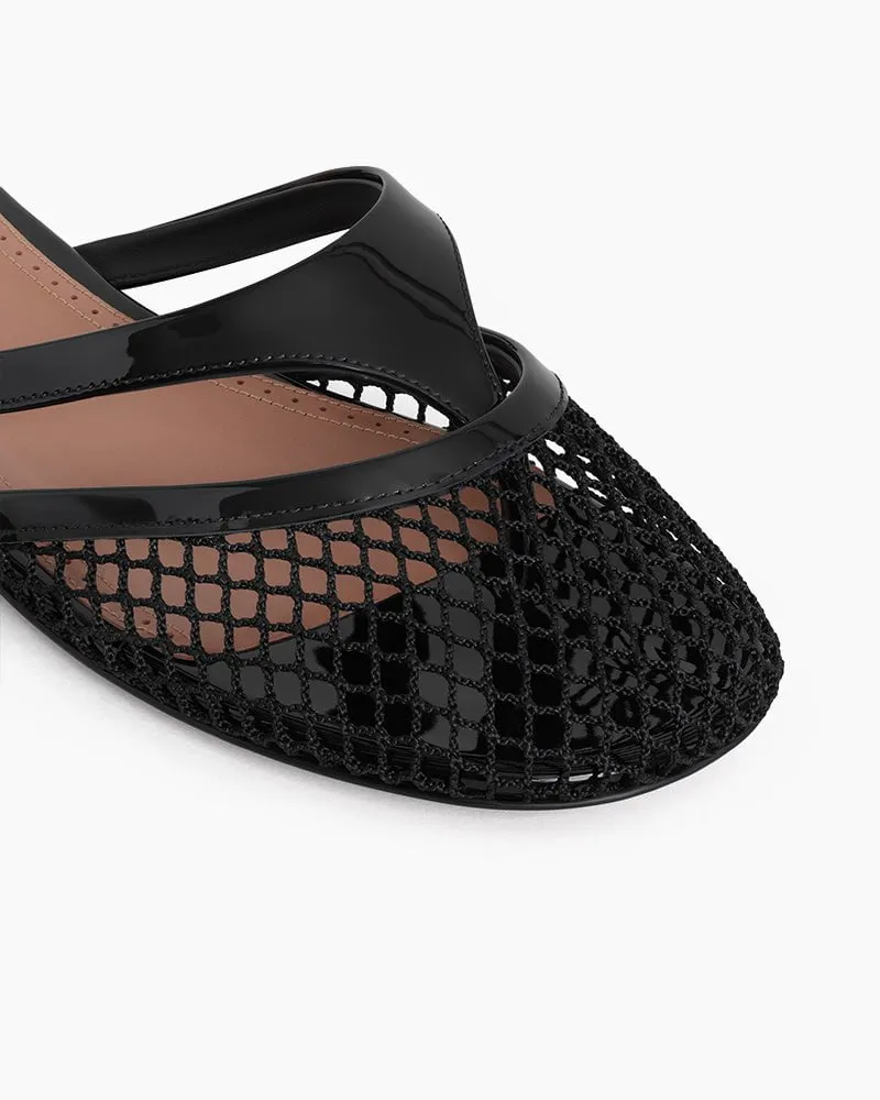 Mesh Cutout Strap Lightweight Flat Slide Thong Sandals sold by Larosa product image thumbnail 2