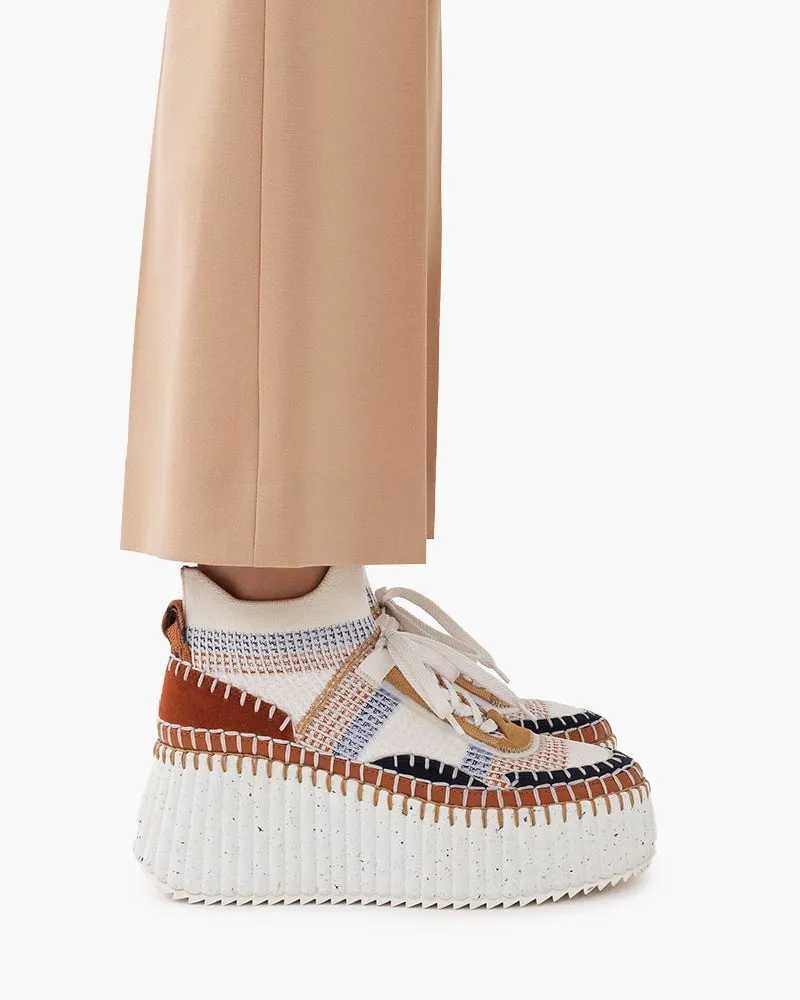 Multicolor Knit Chunky High-Top Platform Sneakers sold by Larosa product image thumbnail 5