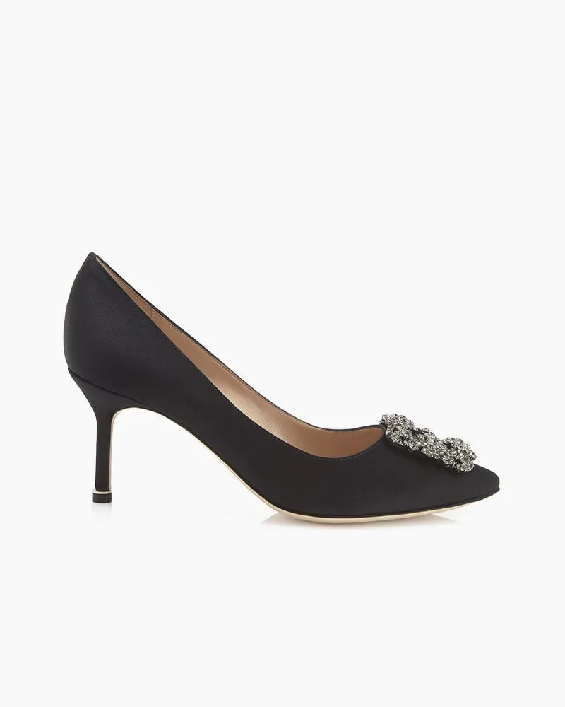 Refined Satin Crystal Snowflake Stiletto Shoes sold by Larosa