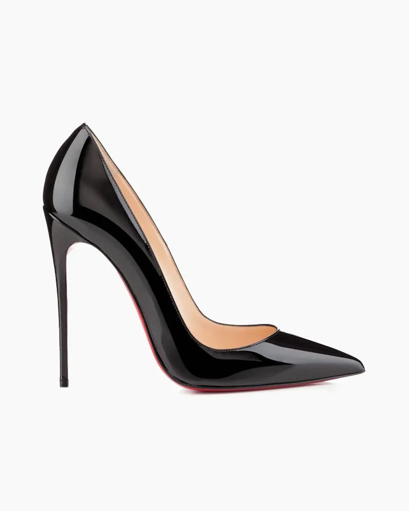 Kate Series - 120mm Pumps - Elegant Red-Bottom Patent Leather Stiletto Heels sold by Larosa