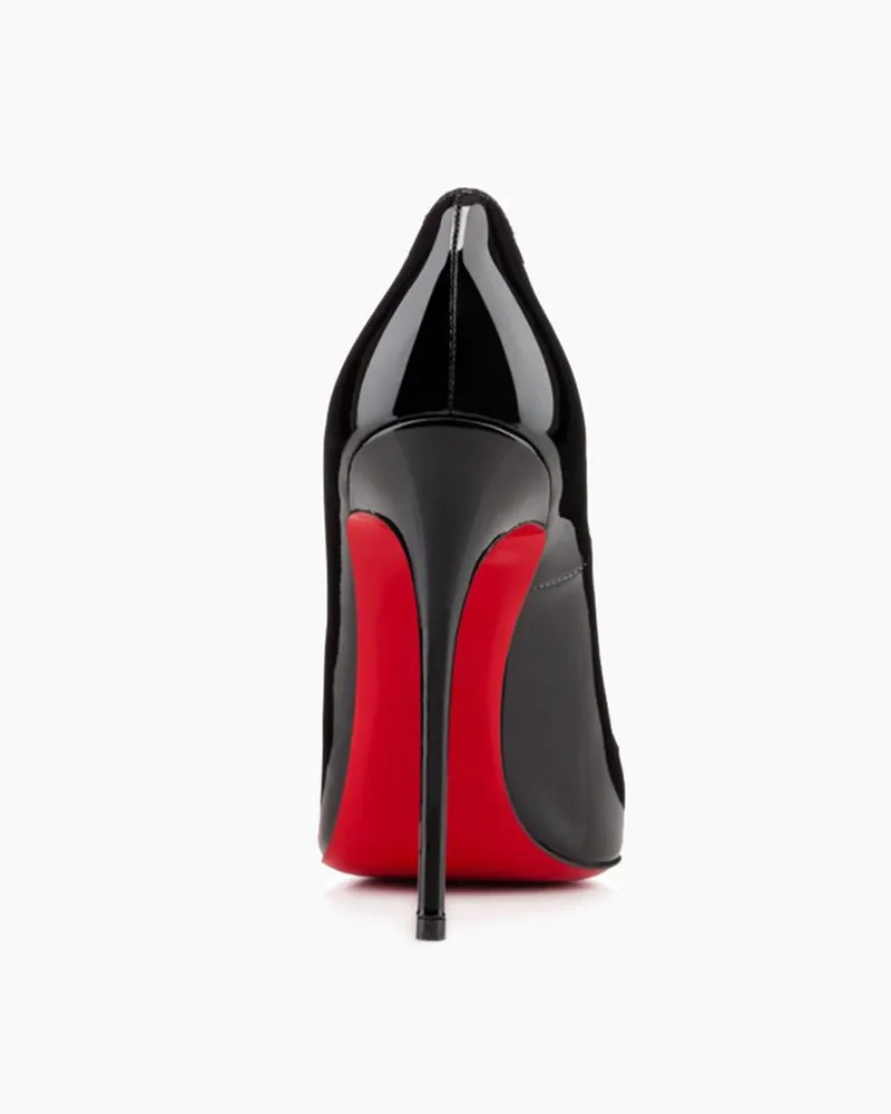 Kate Series - 120mm Pumps - Elegant Red-Bottom Patent Leather Stiletto Heels sold by Larosa product image thumbnail 3