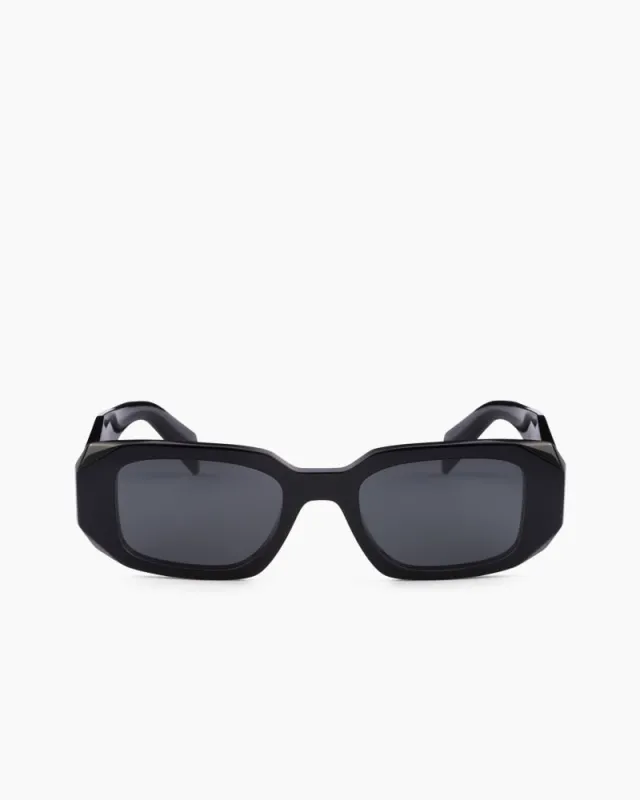 Women's Oversized Geometric Temples Sunglasses made by Larosa