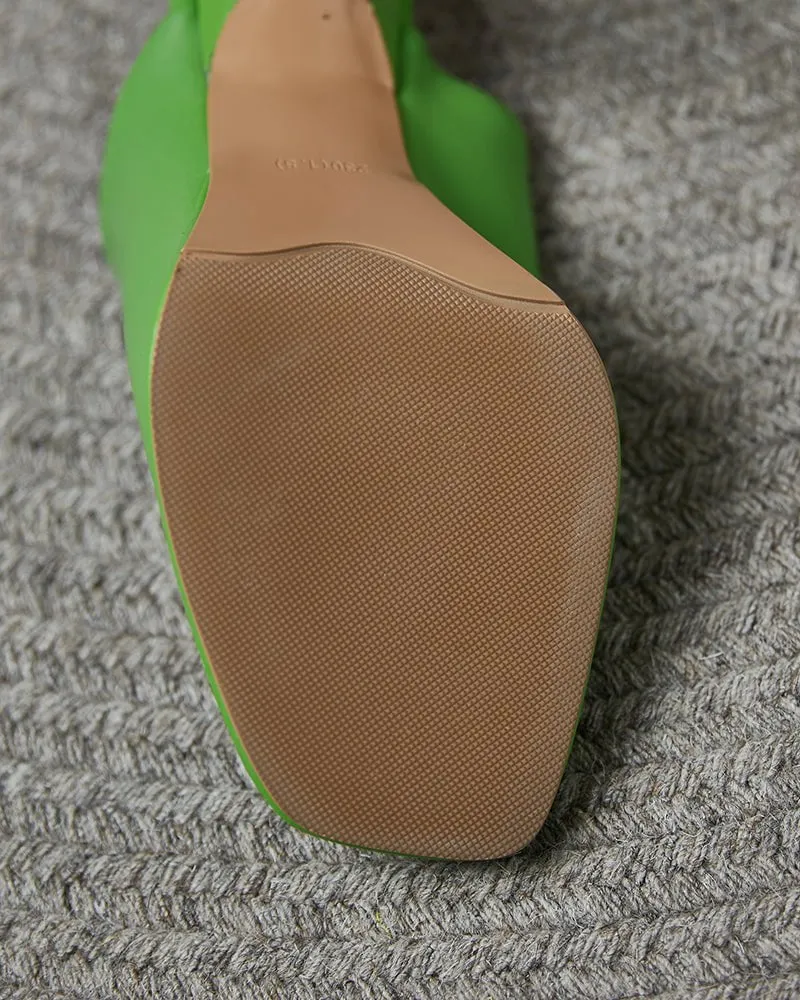 Open Toe Platform Chunky Heel Slides Sandals sold by Larosa product image thumbnail 5