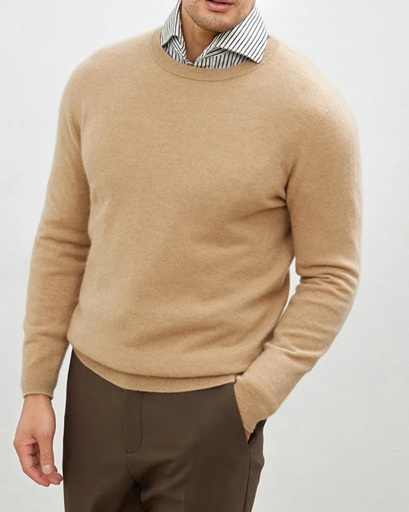 Men's Mongolian Cashmere Crewneck Sweater sold by Larosa product image thumbnail 2