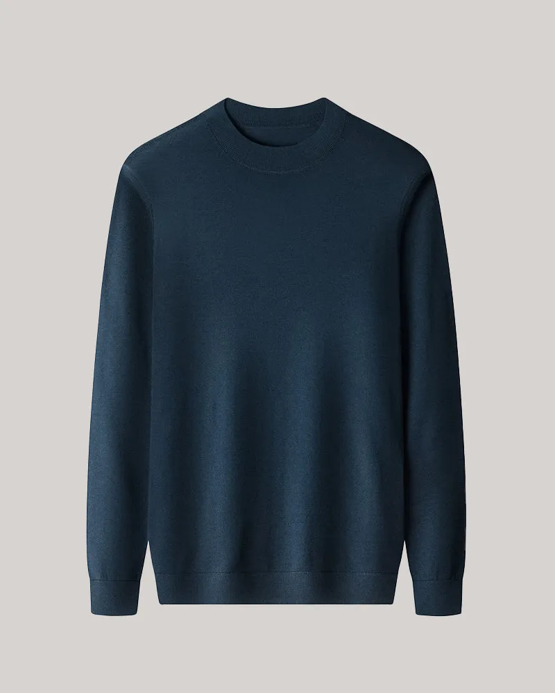 Men's Ultra Fine Merino Wool Mock Turtle Neck Jumper sold by Larosa product image thumbnail 3