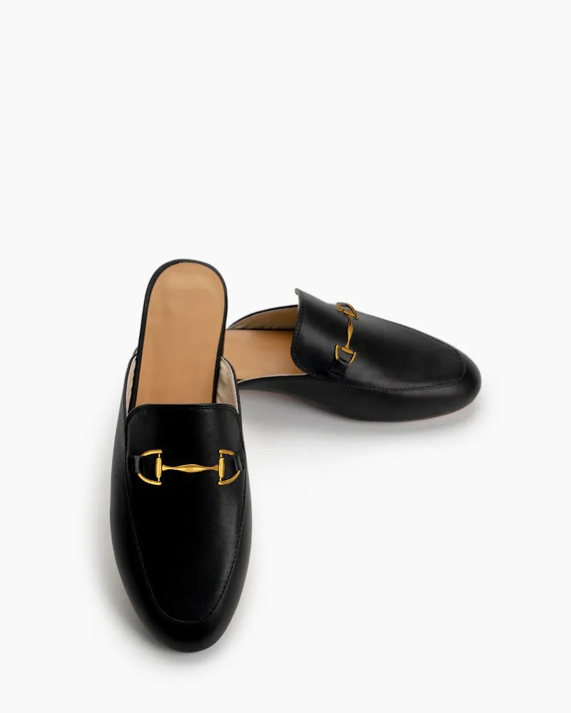 Alina Premium Leather Slide Slip-On Flat Mules sold by Larosa product image thumbnail 5