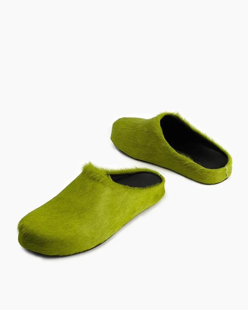 Designer Real Fur Slides Clogs Mules Flat Luxury Slippers sold by Larosa product image thumbnail 5