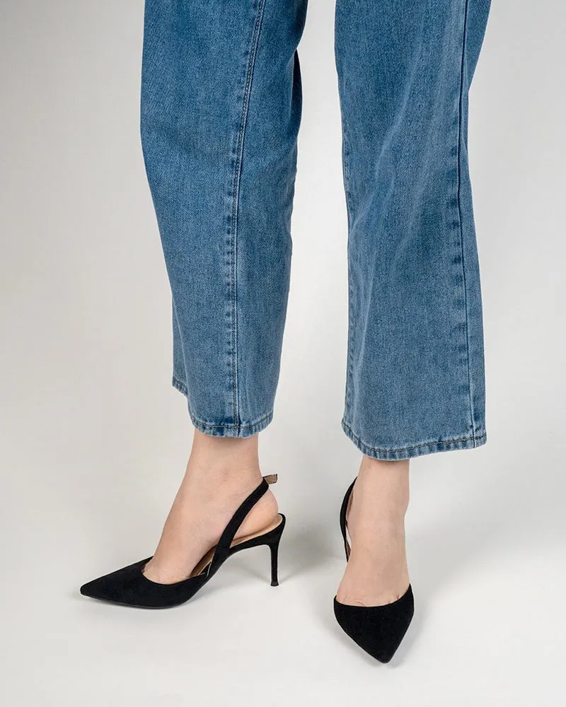 High Heel Minimalist Suede Pointed Toe Pumps sold by Larosa product image thumbnail 5