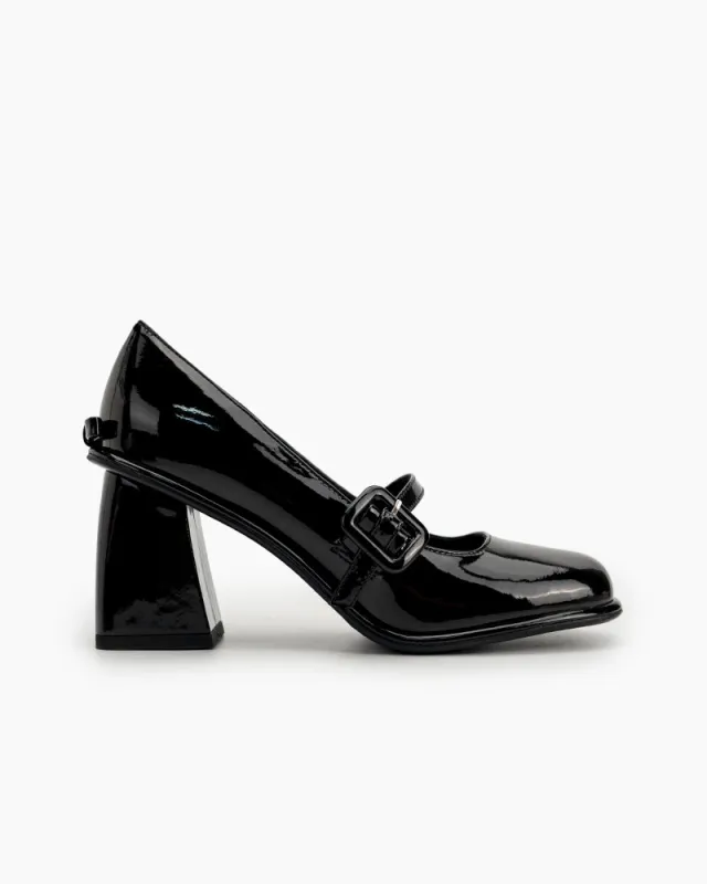 Platform Chunky Heels Square Toe Block Heel Mary Jane Pumps sold by Larosa