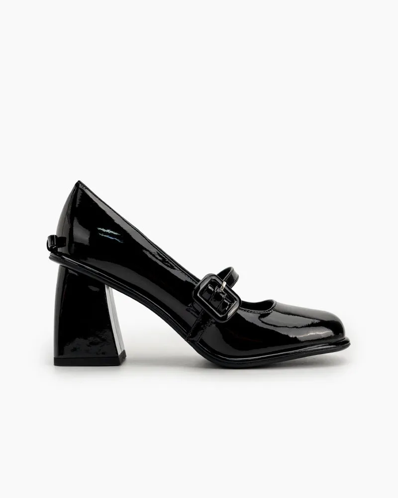 Platform Chunky Heels Square Toe Block Heel Mary Jane Pumps sold by Larosa