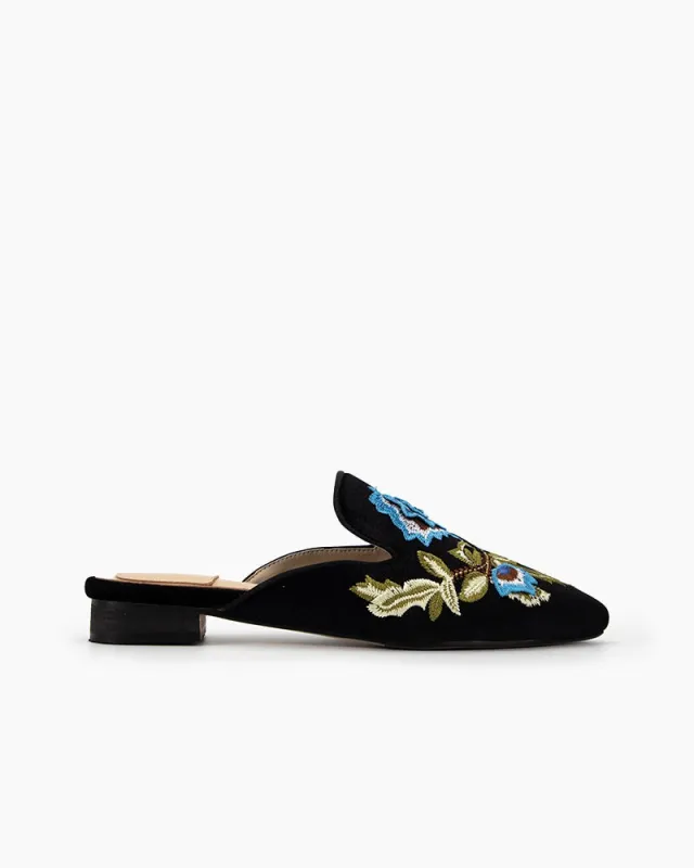 Embroidery Mule Flats sold by Larosa