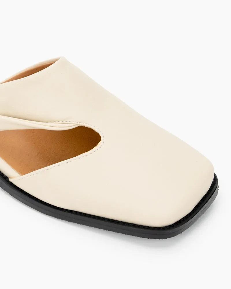 Square toe Soft Backless Flat Cross Mules sold by Larosa product image thumbnail 2