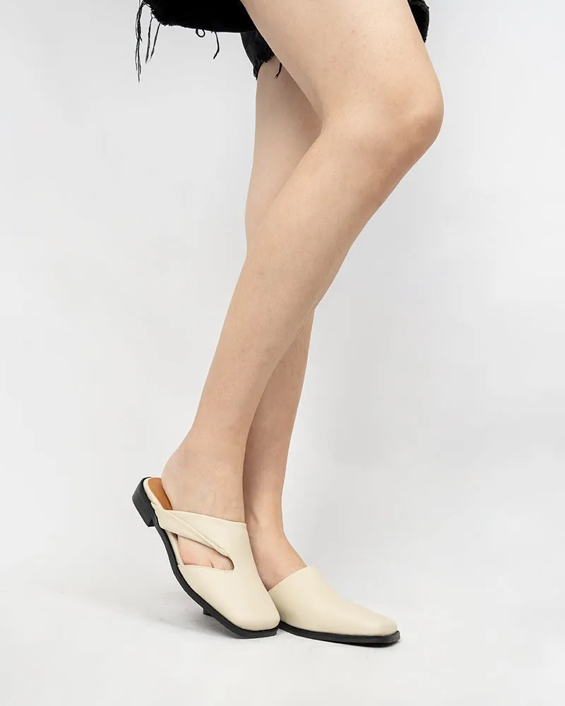 Square toe Soft Backless Flat Cross Mules sold by Larosa product image thumbnail 5