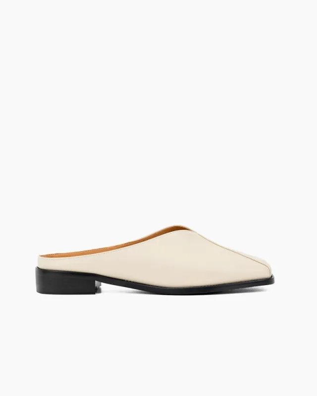 Minimalist Square Toe Flat Mules sold by Larosa