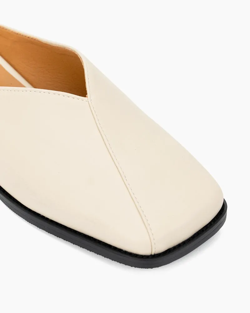 Minimalist Square Toe Flat Mules sold by Larosa product image thumbnail 2