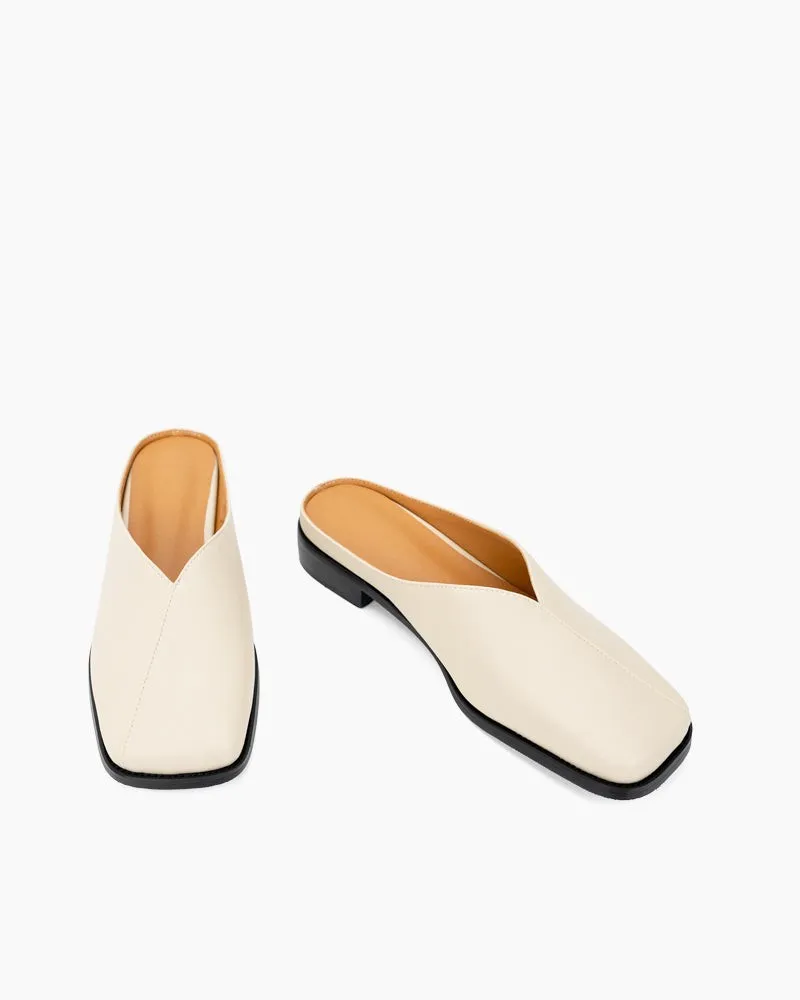 Minimalist Square Toe Flat Mules sold by Larosa product image thumbnail 4