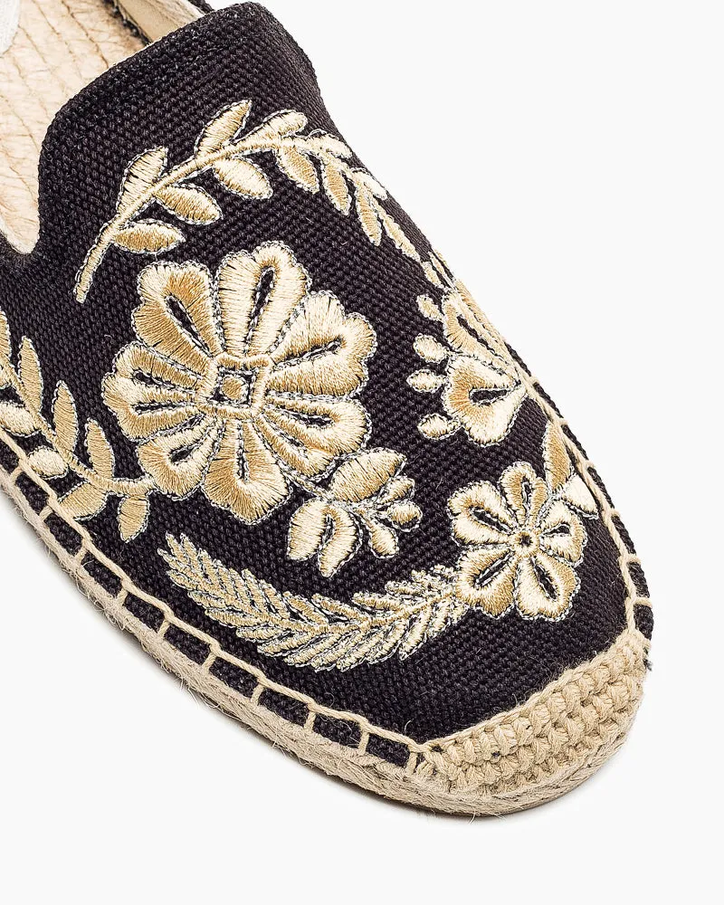 Floral Pattern Embroidered Espadrille Flat Mules sold by Larosa product image thumbnail 2