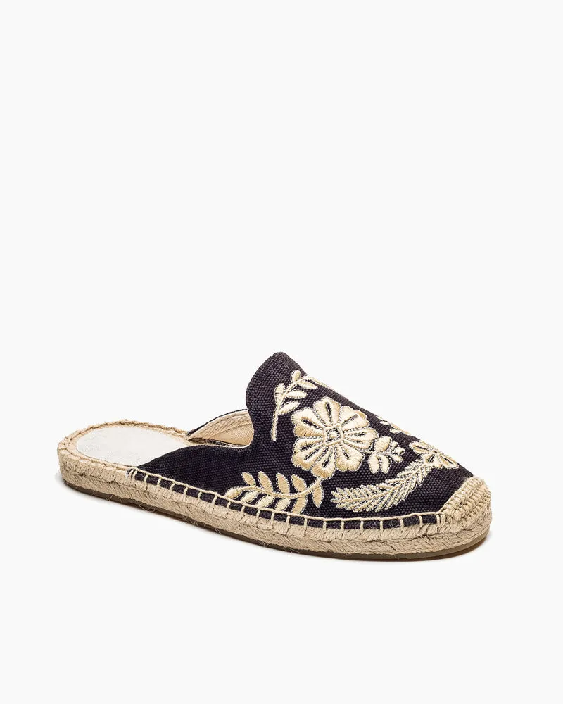 Floral Pattern Embroidered Espadrille Flat Mules sold by Larosa product image thumbnail 4