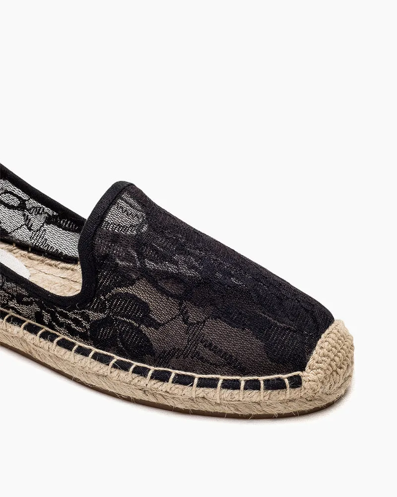 Floral Pattern Mesh Panel Espadrille Flats sold by Larosa product image thumbnail 2