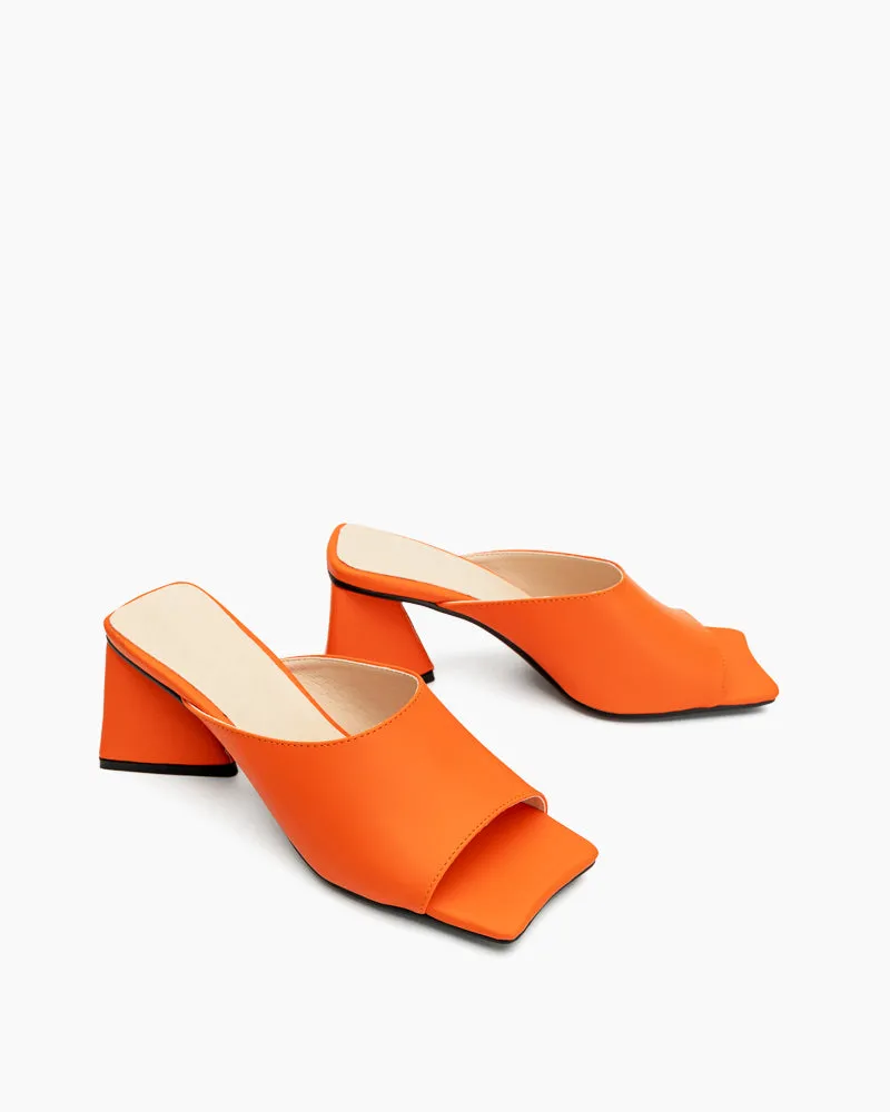 Minimalist Solid Color Chunky Heel Sandals sold by Larosa product image thumbnail 4