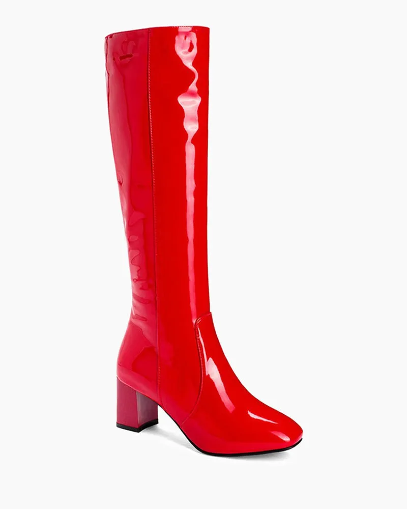 Patent Leather Knee High Long boots sold by Larosa product image thumbnail 5