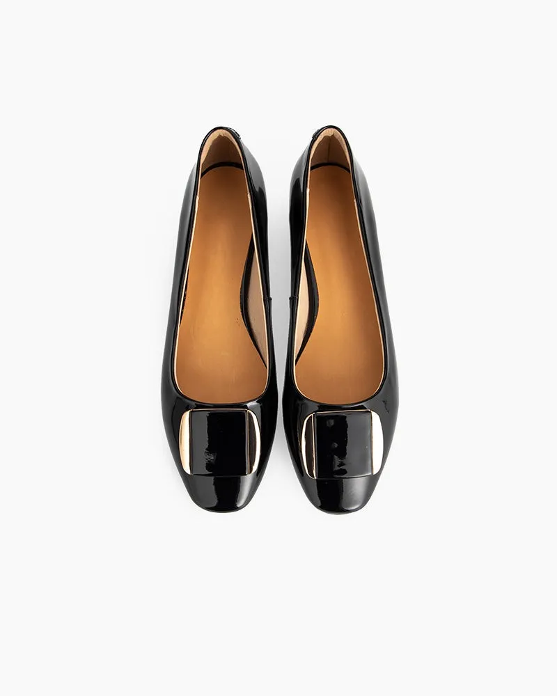 Soft Sole Square Toe Leather Flat Heel Loafers sold by Larosa product image thumbnail 3