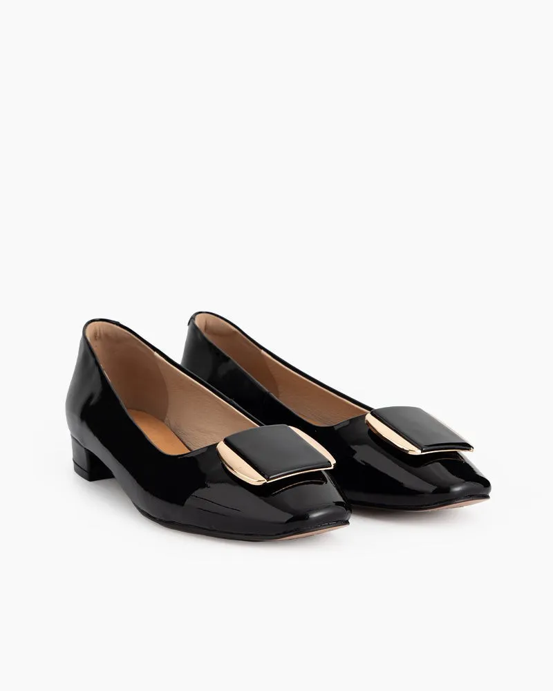 Soft Sole Square Toe Leather Flat Heel Loafers sold by Larosa product image thumbnail 2