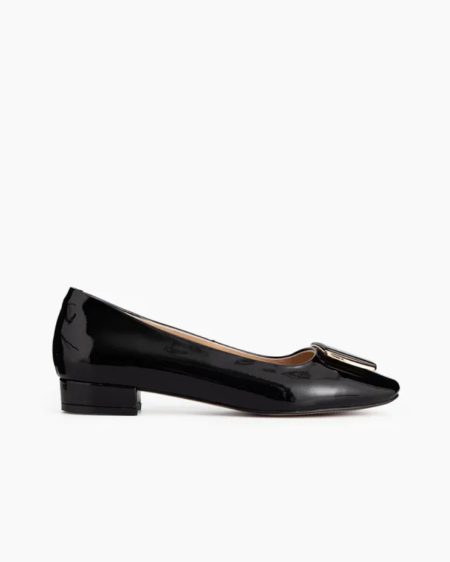 Soft Sole Square Toe Leather Flat Heel Loafers sold by Larosa