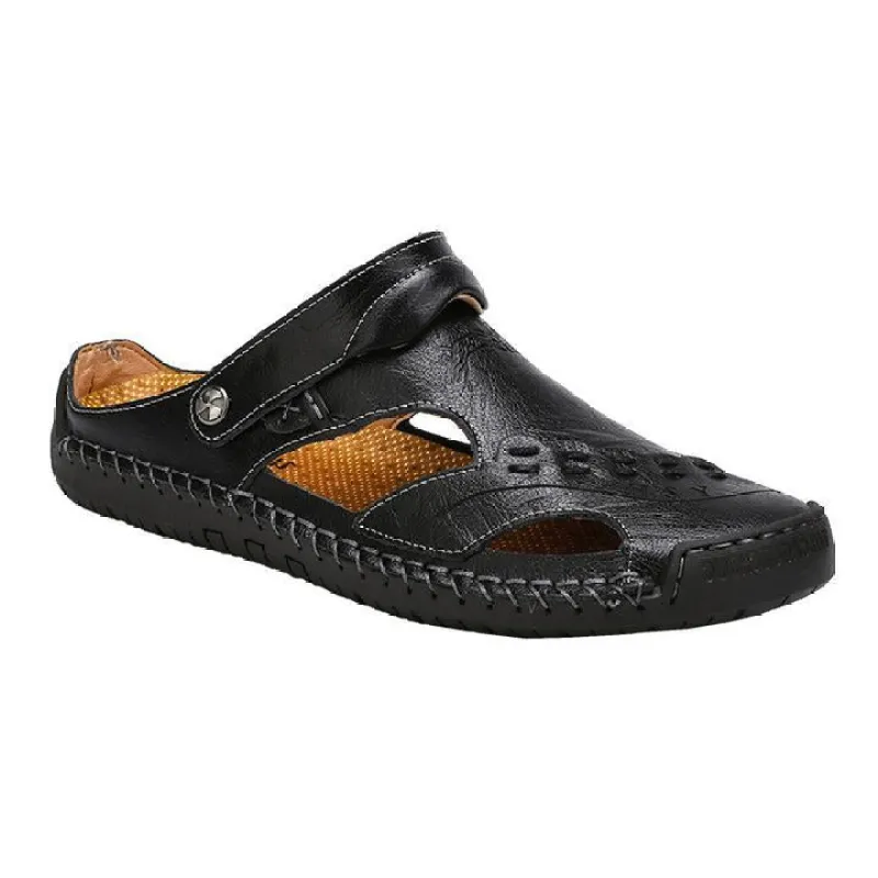 Men's casual breathable handmade leather sandals sold by Larosa