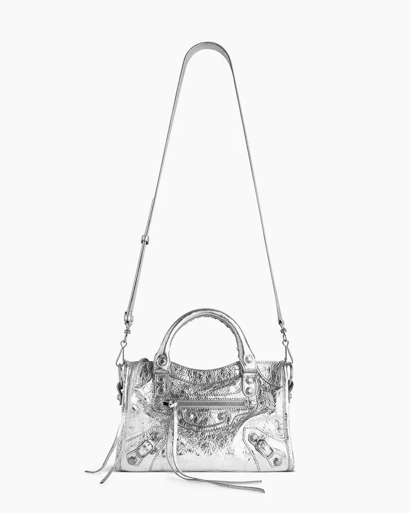 Vespera Metallized Lambskin Silver Tote Bag sold by Larosa product image thumbnail 2