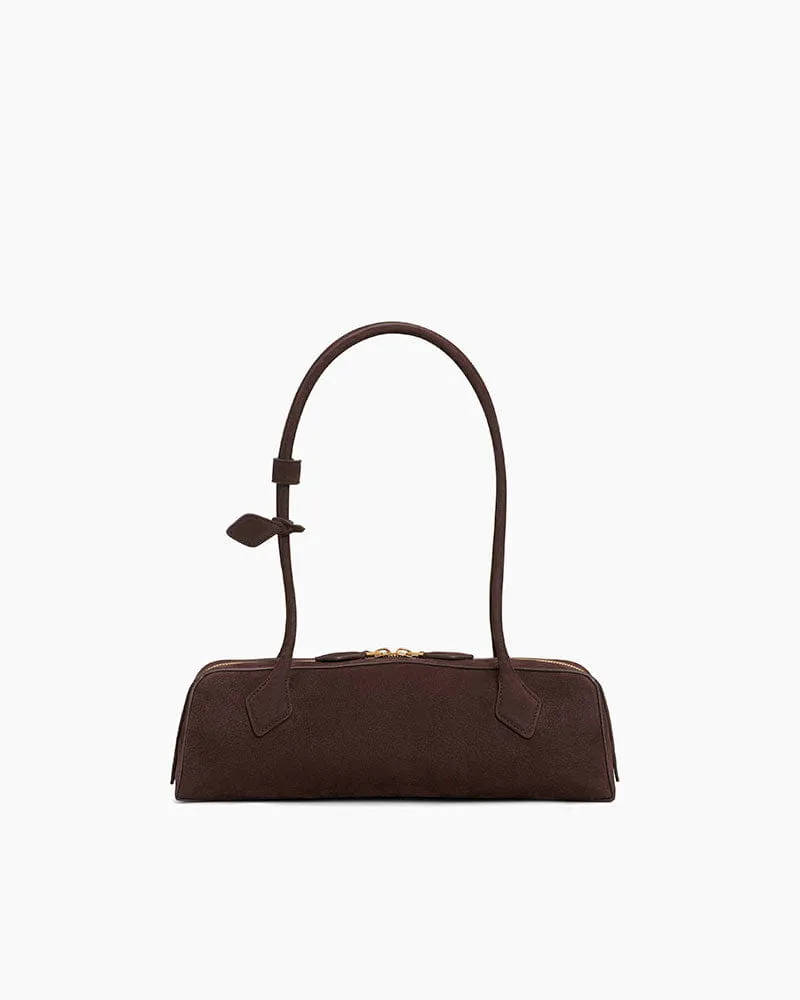 Vespera Suede Calfskin Double Zip Tote Shoulder Bag sold by Larosa product image thumbnail 4