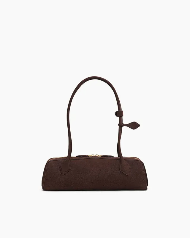 Vespera Suede Calfskin Double Zip Tote Shoulder Bag sold by Larosa