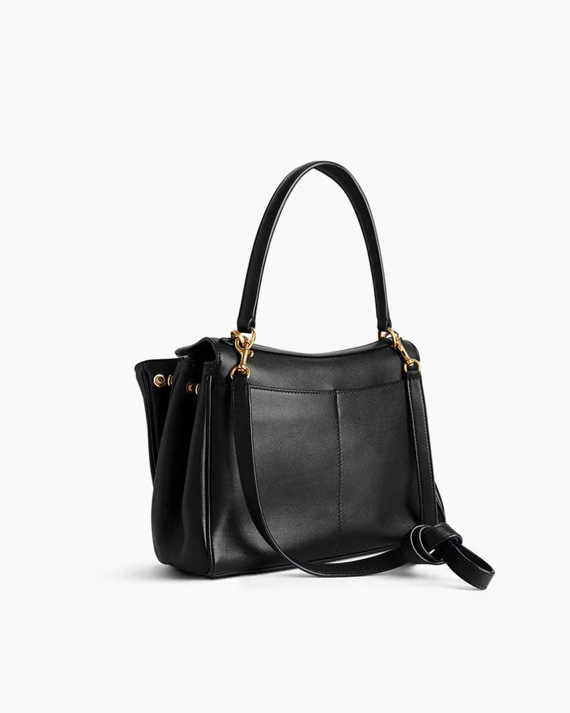 Vespera Leather Top Handle Bag with Turn Lock Closure sold by Larosa product image thumbnail 5