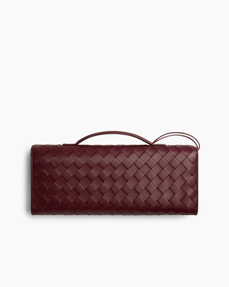 Vespera Leather Top Handle Clutch with Knot Closure sold by Larosa product image thumbnail 5