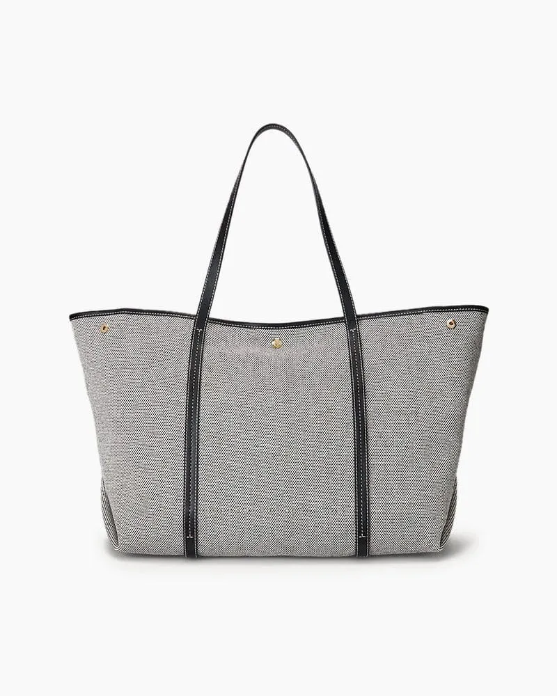 Women's Canvas & Leather Large Emerie Tote Bag sold by Larosa product image thumbnail 3