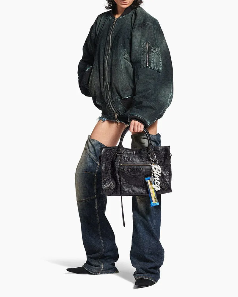 Women's black LA City Calfskin Bag Medium sold by Larosa product image thumbnail 5